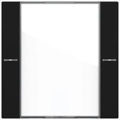 GIRA Wippenset 1-fach 5771005 | KNX System 55 | Tastsensor 4 | Beschriftungsfeld | Kunststoff Thermoplast | schwarz matt