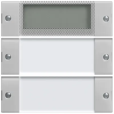 GIRA Wippenset 2fach Plus 2142015 | System 55 | KNX kompatibel | Beschriftungsfeld | Kunststoff matt | grau