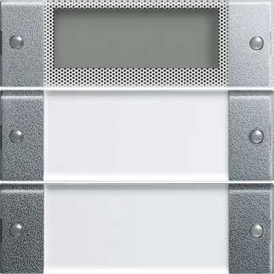 GIRA Wippenset 2-fach Plus 214226 | Tastwippe System 55 KNX beschriftbar | Aluminium lackiert | Kunststoff