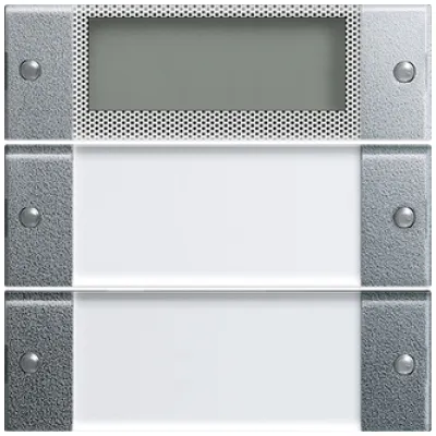 GIRA Wippenset 2-fach Plus 214226 | Tastwippe System 55 KNX beschriftbar | Aluminium lackiert | Kunststoff