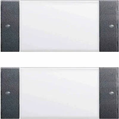 GIRA Wippenset 2-fach 213228 | System 55 | KNX kompatibel | beschriftbar | mit Beschriftungsfeld | klar/anthrazit