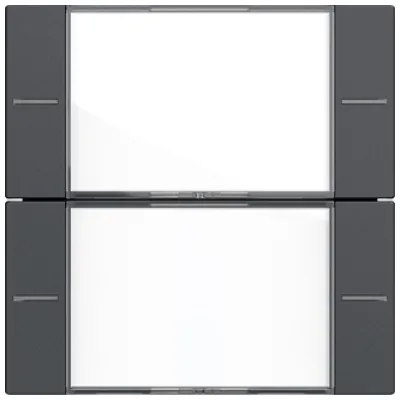 GIRA Wippenset 2-fach 577228 | Tastsensor 4 System 55 | KNX kompatibel | Beschriftungsfeld | Thermoplast | anthrazit