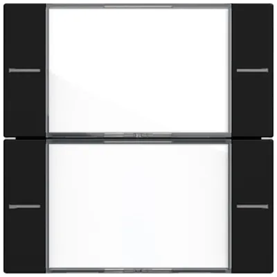 GIRA Wippenset 2-fach 5772005 | KNX Tastsensor System 55 | Beschriftungsfeld | Kunststoff Thermoplast | Schwarz matt