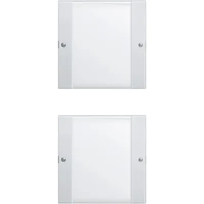 Gira Wippenset 2-fach 213203 | System 55 | Tastwippe KNX kompatibel | Beschriftungsfeld | reinweiß glänzend