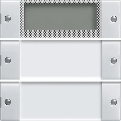 Gira Wippenset 2-fach Plus 214203 | Tastwippe KNX System 55 | beschriftbar | Beschriftungsfeld | Reinweiß glänzend