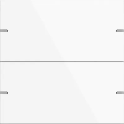 GIRA Wippenset 2-fach 5022903 KNX Tastsensor 4 | Aluminium | glänzend lackiert | reinweiß RAL 9010