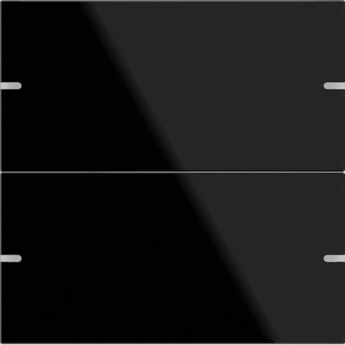 Bild: GIRA Wippenset 2fach für TS4 502205 Tastsensor 4, Glas Schwarz