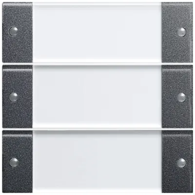 Gira Wippenset 3-fach 213328 System 55 | Tastwippe KNX | beschriftbar | mit Beschriftungsfeld | Kunststoff | anthrazit