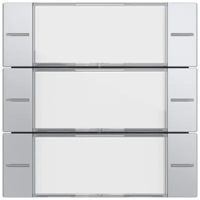 GIRA Wippenset 3-fach 577326 | KNX System 55 Tastsensor | Beschriftungsfeld | Kunststoff Thermoplast | Alu