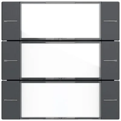 GIRA Wippenset 3-fach 577328 | Tastsensor System 55 KNX | Beschriftungsfeld | Thermoplast | anthrazit