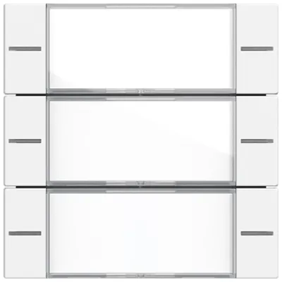GIRA Wippenset 3-fach 577327 | KNX System 55 | Beschriftungsfeld | reinweiß seidenmatt | Thermoplast | RAL 9010