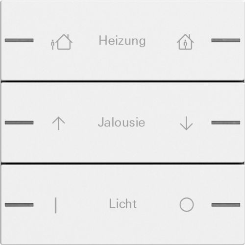 Bild: GIRA Wippenset 3-fach indiv. Tastsensor Reinweiß 576327