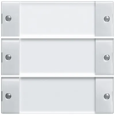Gira Wippenset 3-fach 213303 | System 55 | KNX kompatibel | beschriftbar | Klar/Reinweiß glänzend | Kunststoff