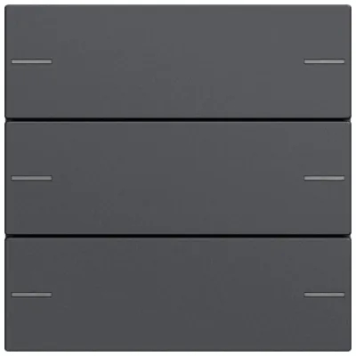 GIRA Wippenset 3-fach 575328 | Tastsensor 4 | System 55 | KNX & Funkbus | Anthrazit | Kunststoff Thermoplast