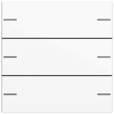 GIRA Wippenset 3-fach 575303 | Tastsensor 4 System 55 | KNX Funkbus | Kunststoff glänzend | Reinweiß RAL 9010