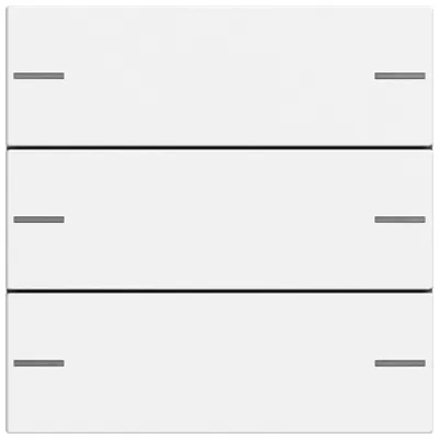 GIRA Wippenset 3-fach 575327 | Tastsensor 4 System 55 | KNX Funkbus | Kunststoff Thermoplast | Reinweiß seidenmatt