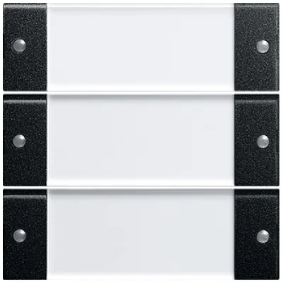 GIRA Wippenset 3-fach 2133005 | System 55 | Beschriftungsfeld | KNX kompatibel | matt | schwarz
