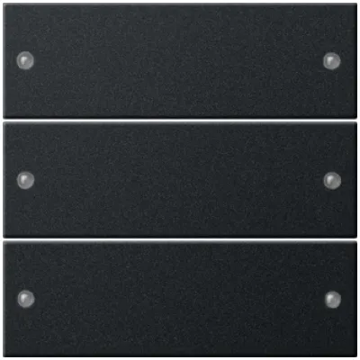 GIRA Wippenset 3-fach 2183005 | System 55 | Tastwippe KNX | Schwarz matt | beschriftbar | lackiert