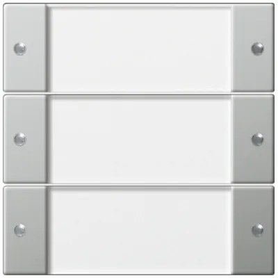 GIRA Wippenset 3-fach 2133600 | System 55 | Beschriftungsfeld | KNX kompatibel | Edelstahl