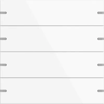 GIRA Wippenset 4-fach 5024903 für Tastsensor 4 KNX | Aluminium | glatt lackiert | reinweiß | RAL 9010