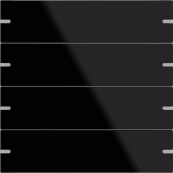 GIRA Wippenset 4fach für TS4 502405 Tastsensor 4, Glas Schwarz