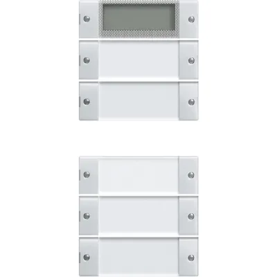 Gira Wippenset 5-fach Plus 214503 | System 55 | Tastsensor KNX kompatibel | beschriftbar | glänzend | reinweiß