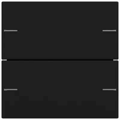 GIRA Wippenset 2-fach 5752005 | Tastsensor KNX System 55 | Kunststoff Thermoplast | matt lackiert | schwarz