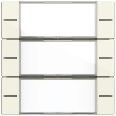 GIRA Wippenset 3-fach 577301 | Tastsensor 4 System 55 | KNX kompatibel | Beschriftungsfeld | cremeweiß RAL 1013
