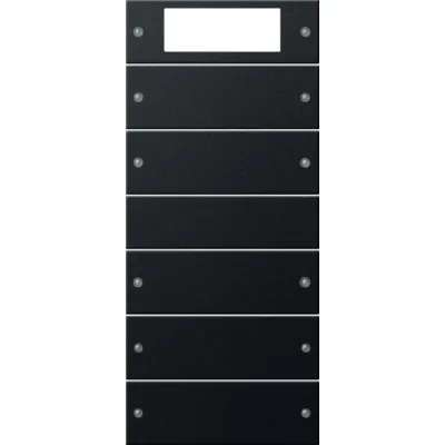 GIRA Wippenset 5-fach Plus 2195005 | KNX System 55 | Schalterwippe | Kunststoff matt lackiert | schwarz
