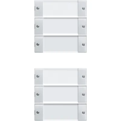 Gira Wippenset 6-fach 213603 | System 55 | KNX geeignet | beschriftbar | Reinweiß glänzend | Modell 9010
