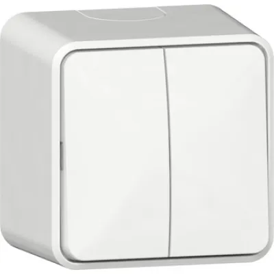 GIRA Wippschalter Serienschalter 310513 | 10AX 250V~ | Aufputz | Duroplast | RAL 9010 Reinweiß | glänzend