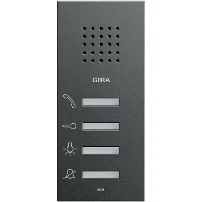 GIRA Wohnungsstation AP 125028 System 55 | Audio-Innenstation Freisprechfunktion | Bus-System | Aufputz | anthrazit
