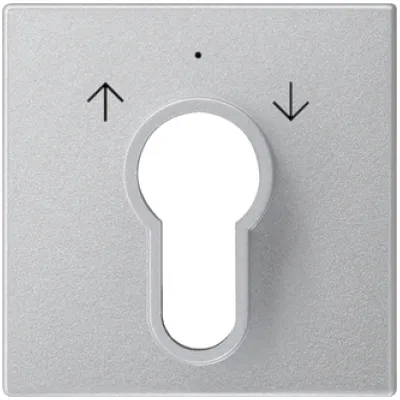 GIRA Abdeckung für Schlüsselschalter 066426 | System 55 | Jalousie | Symbol Pfeile | Aluminium | IP20 | halogenfrei