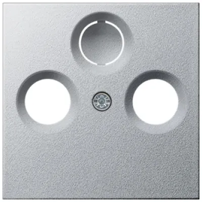 Gira Abdeckung Antennensteckdose 086926 | Zentralplatte Koax SAT TV Radio | System 55 | Unterputz | Aluminium