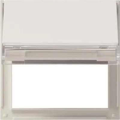 GIRA Adapterrahmen TX_44 068066 | Klappdeckel | Beschriftungsfeld | IP44 | System 55 kompatibel | Reinweiß