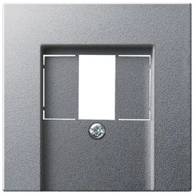 Gira Abdeckung Zentralplatte 027626 | TAE USB Stereo | System 55 | Unterputz | Kunststoff | Aluminium