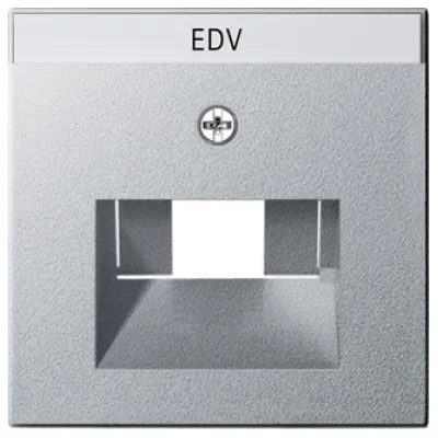 Gira Abdeckung für UAE/IAE Netzwerkdose 028426 | System 55 | mit Beschriftungsfeld | Kunststoff | Alu