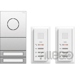 Gira Zweifamilienhaus-Paket-Audio 2407000 System 106 Edelstahl
