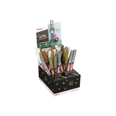 edding Glanzlackmarker 751-780 32er Set | permanent | schnelltrocknend | wetterfest | weiß, gold, silber, kupfer