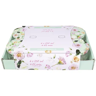 Glas bauchig 258ml Rosend. 6er