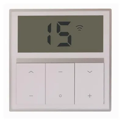 KAISER NIENHAUS Glas-Wandsender Plano 15 135400 | Funk-Wandsender 15-Kanal | 433MHz | Aufputz | Aluminiumrahmen | Weiß