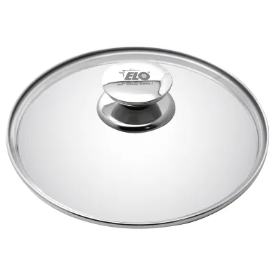 ELO Glasdeckel Galant 73016 | Glasdeckel 16 cm | Edelstahlrand | hitzebeständig | rund | spülmaschinengeeignet | Silber
