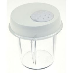Glasdeckel-Gewürzmühle für Küchenmaschine DeLonghi KW659588 weiß