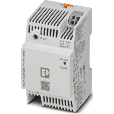 Phoenix Contact Netzteil STEP3-PS/1AC/24DC/2.5/PT 1088491 | 24V DC 2,5A | DIN Hutschiene | 60W | IP20 | Push-in