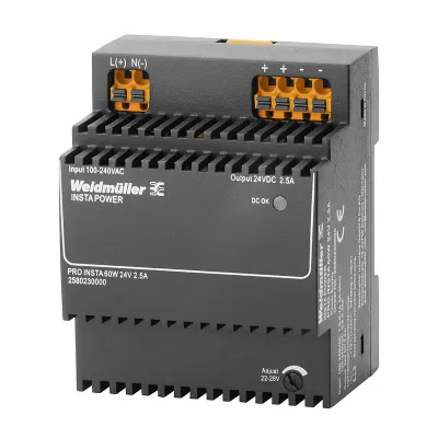 Weidmüller Schaltnetzgerät PRO INSTA 2580230000 | 24V 2,5A 60W | AC/DC | einstellbar | DIN-Schiene | IP20 | PUSH-IN