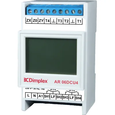 Dimplex Aufladeregler AR 06DCU 4 | Fußboden-Speicherheizung | 4 Heizkreise | Universal DC-Steuerung | LCD