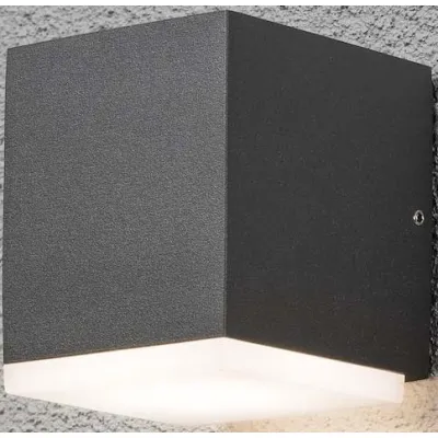 Konstsmide LED-Wandleuchte Monza 7990-370 | Außenlampe 6W 550lm | IP54 | 3000K | Aluminium anthrazit | Wandmontage