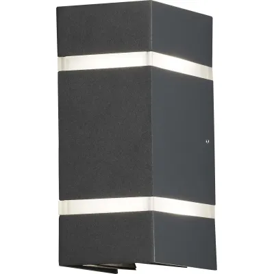 Konstsmide LED Wandleuchte Cremona 7998-370 | Außenleuchte 600lm 6W | Up & Down | Aluminium anthrazit | IP54 | 3000K