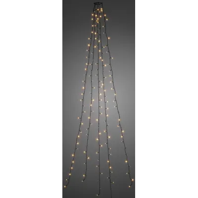 Konstsmide LED Baummantel 6362-820 | Weihnachtsbaum Lichtermantel | 250 LEDs | 3m Höhe | Bernstein | Innen | 24V