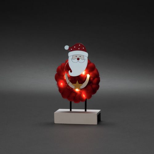 Bild: Gnosjö WB LED-Holzsilhouette Santa mit Baumwolle 3267-550